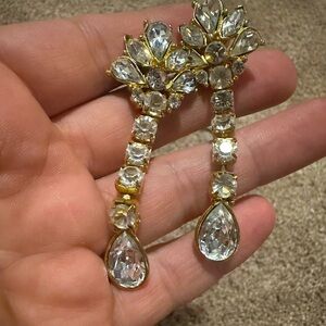 Trifari Crystal Drop Earrings